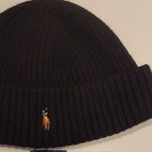 Ralph Lauren Black Knit Beanie